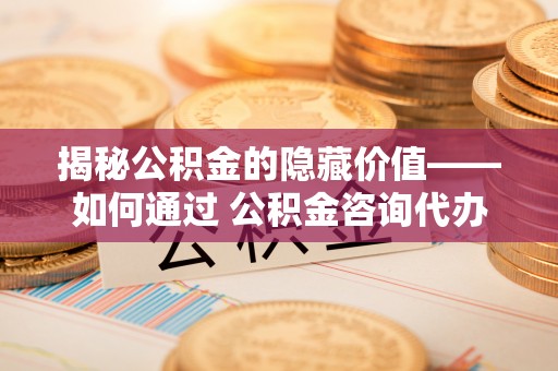 双柏揭秘公积金的隐藏价值——如何通过 公积金咨询代办提取 优化财富管理