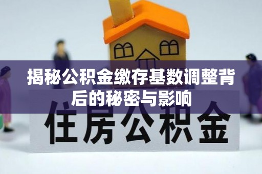 双柏揭秘公积金缴存基数调整背后的秘密与影响