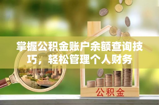 双柏掌握公积金账户余额查询技巧，轻松管理个人财务