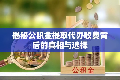 双柏揭秘公积金提取代办收费背后的真相与选择