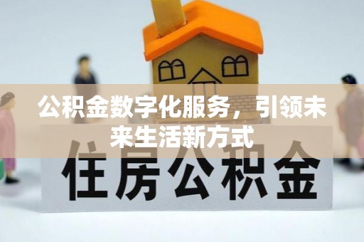 双柏公积金数字化服务，引领未来生活新方式