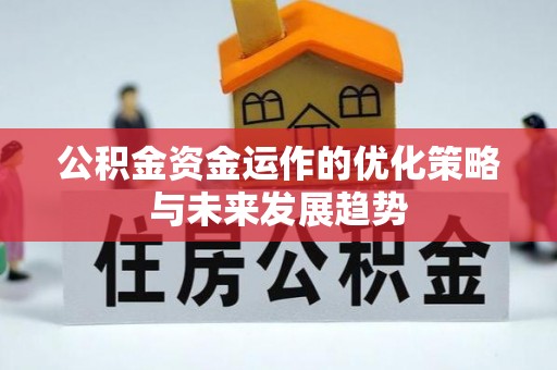双柏公积金资金运作的优化策略与未来发展趋势