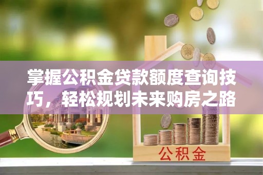 双柏掌握公积金贷款额度查询技巧，轻松规划未来购房之路