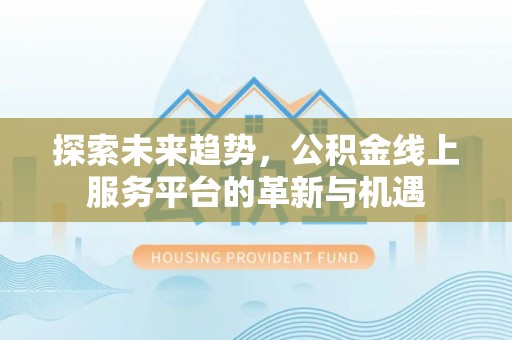 双柏探索未来趋势，公积金线上服务平台的革新与机遇