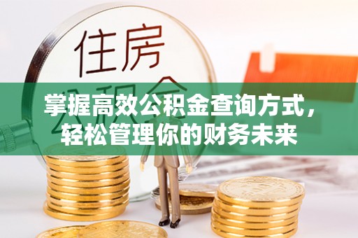 双柏掌握高效公积金查询方式，轻松管理你的财务未来