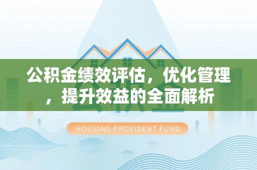双柏公积金绩效评估，优化管理，提升效益的全面解析
