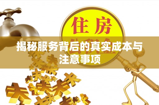 双柏揭秘服务背后的真实成本与注意事项