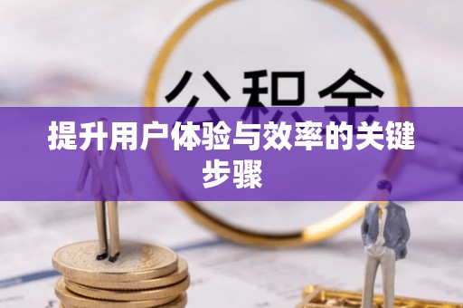 双柏提升用户体验与效率的关键步骤